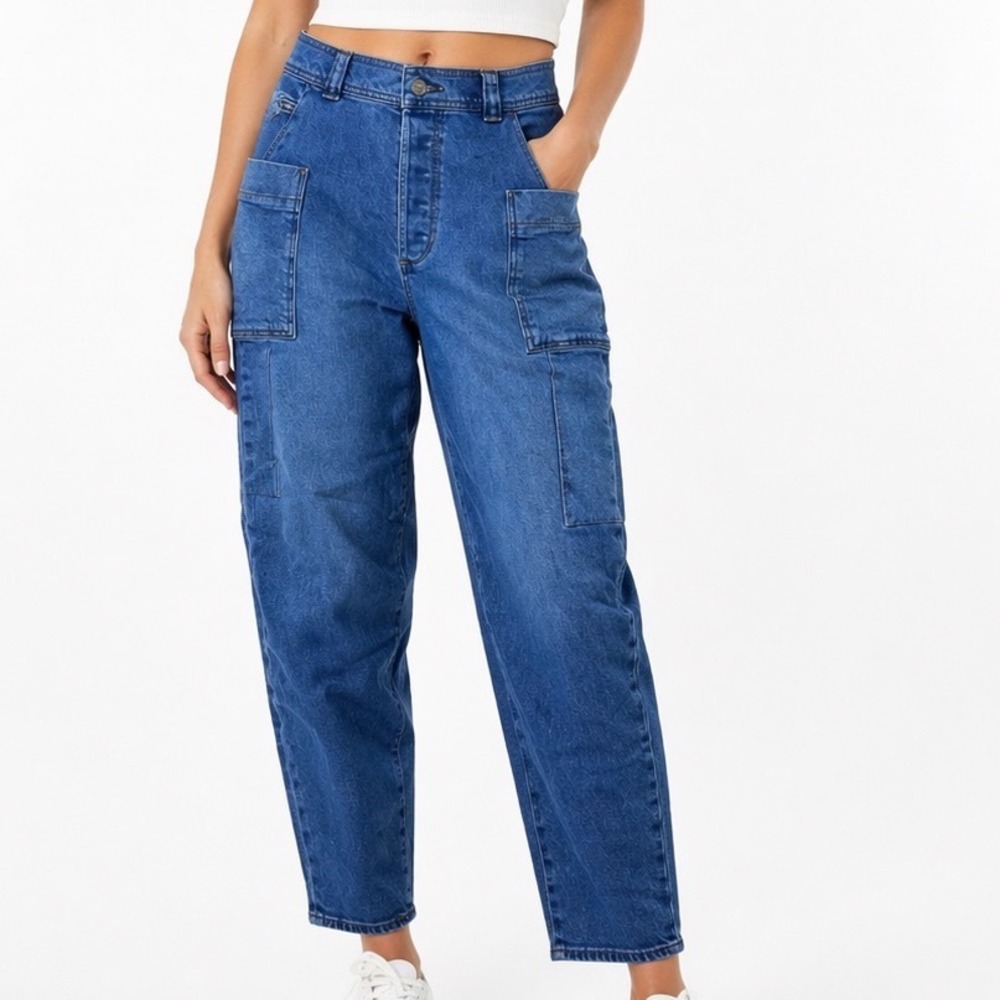 Joes Jeans The Phoebe Patch Pocket Jean Med Wash Carpenter Utility Button Fly 29